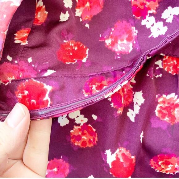 American Eagle AE Strapless Floral Sweetheart Neckline Peplum Bodice Top Large - Picture 10 of 11